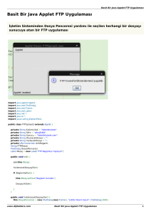 Basit Bir Java Applet FTP Uygulaması