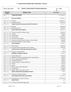 1.4 giderlerin ekonomik sınıflandırılması tablosu