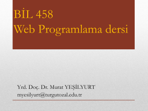 BİL 458 Web Programlama dersi