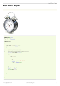 Java Temel Örnekler : Basit Timer Yapımı