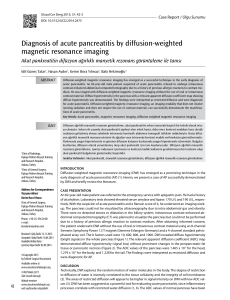 Diagnosis of acute pancreatitis by diffusion