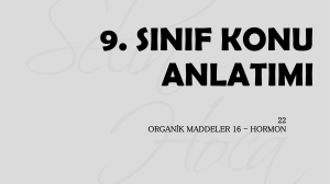 Organik Maddeler #16 – Hormon