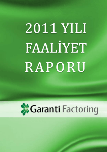 Garanti Factoring 2011 Faaliyet Raporu
