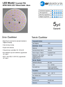 Teknik Özellikler Ürün Özellikleri Garanti