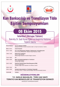 İstanbul (Avrupa Yakası) - Kan Merkezleri ve Transfüzyon Derneği