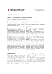 Cukurova Medical Journal Clinical features of