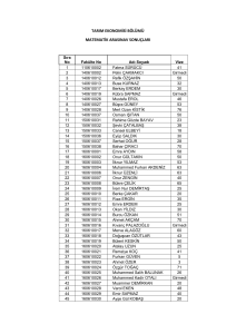 tarım ekonomisi bölümü matematik arasınav sonuçları