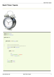 Java Temel Örnekler : Basit Timer Yapımı
