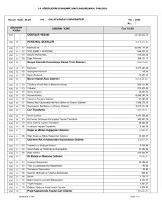 1.4 GİDERLERİN EKONOMİK SINIFLANDIRILMASI TABLOSU 630