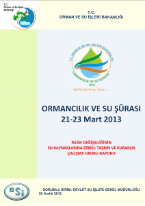 ORMANCILIK VE SU ŞÛRASI 21-23 Mart 2013