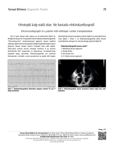 Ortotopik kalp nakli olan bir hastada elektrokardiyografi