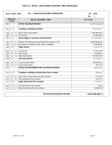 Bütçe Gelirlerinin Ekonomik Sınıflandırılması