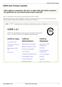 Linux OS : CUPS Unix Printer System