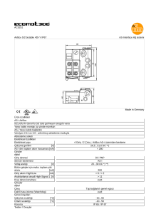 AC5251 AS-Interface Ağ sistemi AirBox 5/2 bistable 4DI