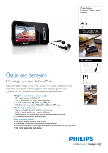 SA1ARA04K/02 Philips FullSound™ ile MP3 video oynatıcı