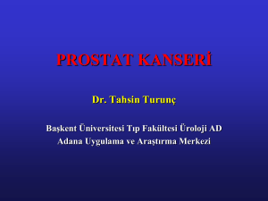 prostat kanseri - Prof. Dr. Tahsin Turunç
