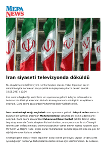 İran siyaseti televizyonda döküldü