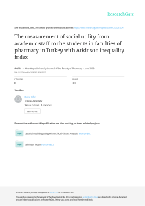 The measurement of social utility from academic staff to the students