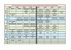 Cuma SİİRT ÜNİVERSİTESİ ELEKTRİK ELEKTRONİK