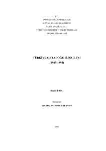 türkiye-ortadoğu ilişkileri (1983-1993)