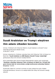 Suudi Arabistan ve Trump`ı eleştiren ilim adamı