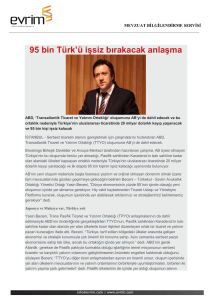 95 bin Türk`ü işsiz bırakacak anlaşma