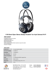 K 99 Semi-Open Stereo Stüdyo Kulaklık Yarı Açık