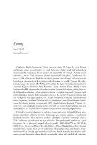 Sunuş - CTAD:Cumhuriyet Tarihi Araştırmaları Dergisi