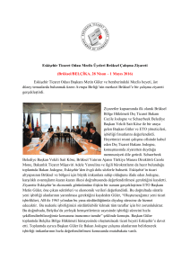 Eskişehir Ticaret Odası Meclis Üyeleri Brüksel Çalışma Ziyareti