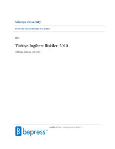 Türkiye-İngiltere İlişkileri 2010 - SelectedWorks