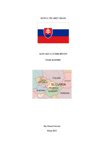 Slovakya Ülke Raporu - Konya Ticaret Odası