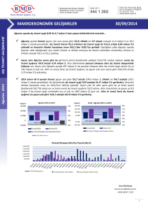 2011 ıv. çeyrek strateji raporu makroekonomik gelişmeler 30/09/2014