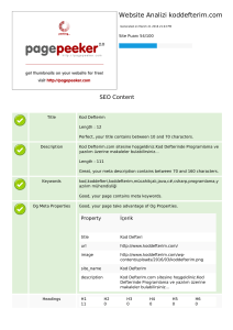 Website Analizi koddefterim.com - Web Analiz Ücretsiz Web Site