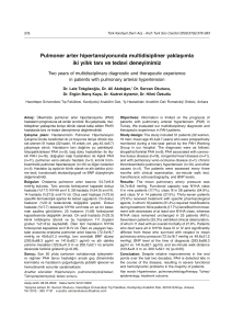 Pulmoner arter hipertansiyonunda multidisipliner