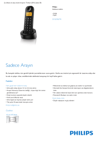Product Leaflet: D120 Siyah Kablosuz telefon