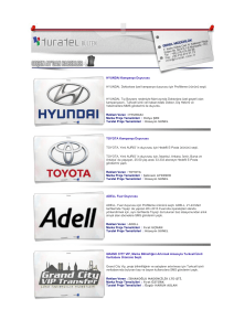 Hyundai, Toyota, Adel, Grand City Vip, Has Grup ve