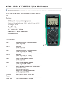 KEW 1021R, KYORITSU Dijital Multimetre