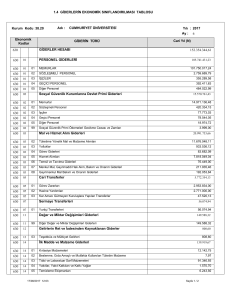 1.4 GİDERLERİN EKONOMİK SINIFLANDIRILMASI TABLOSU 630