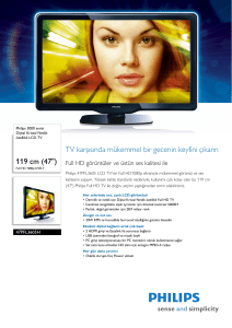 47PFL3605H/12 Philips Dijital Kristal Netlik özellikli LCD TV