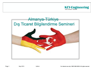 Almanya-Türkiye Dış Ticaret Bilgilendirme Semineri