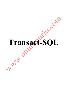 What is SQL - Onur UNURLU
