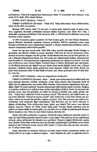 TBMM B:120 27 . 6.2006 politikalarının Türkiye`de uygulanmaya