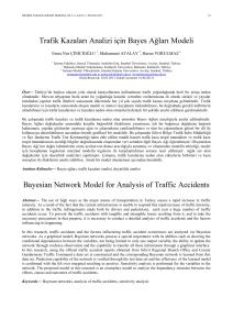 trafik kazaları analizi için bayes ağları modeli