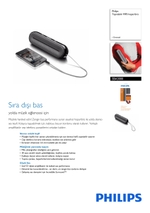 SBA3000/00 Philips Taşınabilir MP3 hoparlörü
