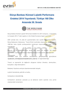 Dünya Bankası Küresel Lojistik Performans Endeksi 2014 Yayınlandı