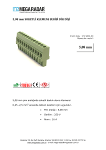 5,08 mm SOKETLİ KLEMENS SERİSİ DİK DİŞİ