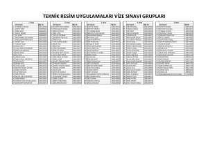 teknik resim uygulamaları vize sınavı grupları