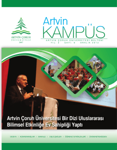 Artvin Çoruh Üniversitesi Önemli Bir Projeye Daha Ortak Oldu