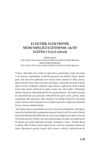 elektrik elektronik mühendisliği eğitiminde aktif eğitim