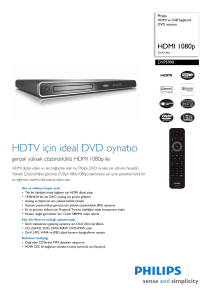 DVP5990/12 Philips HDMI ve USB bağlantılı DVD oynatıcı
